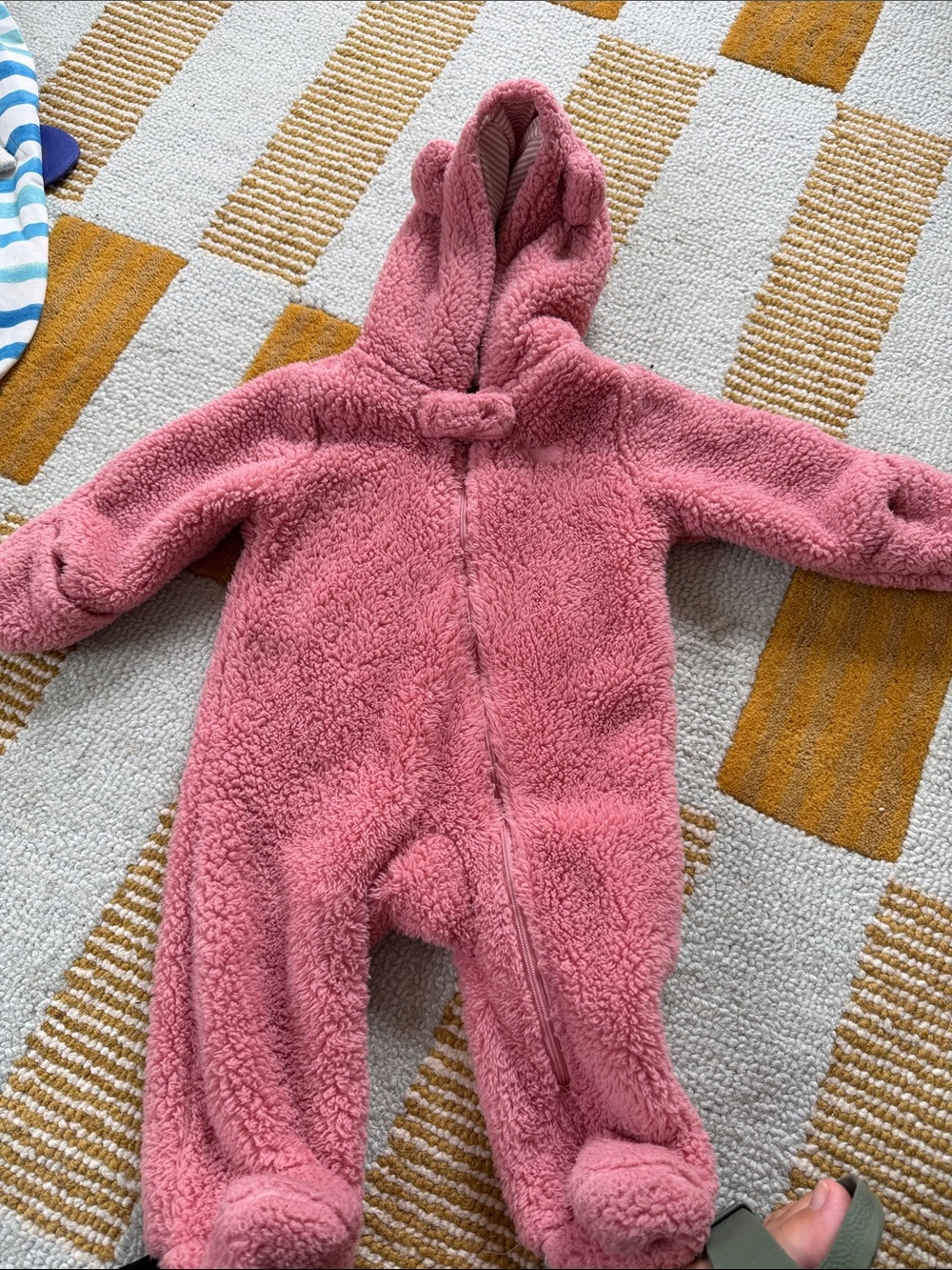 Carters just one you pink Sherpa bunting size 6 months